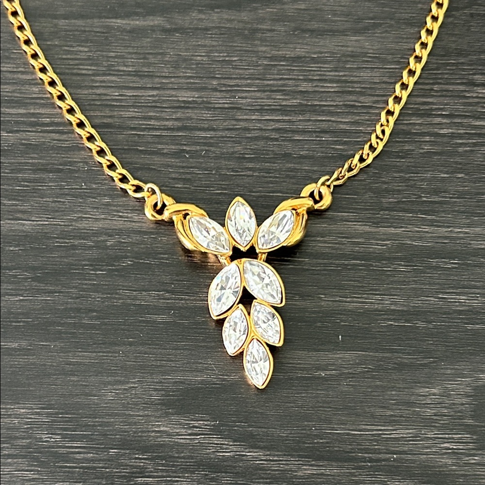 Vintage Napier Gold and Cubic Zirconia Necklace